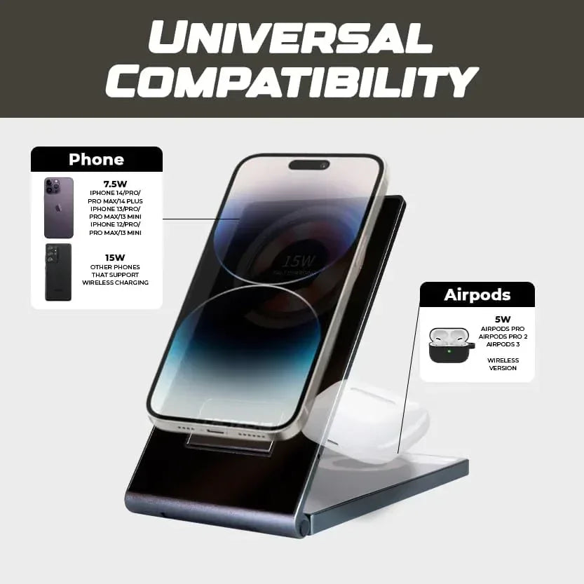 4 in 1 Travel Wireless Charging Station 15W - Three