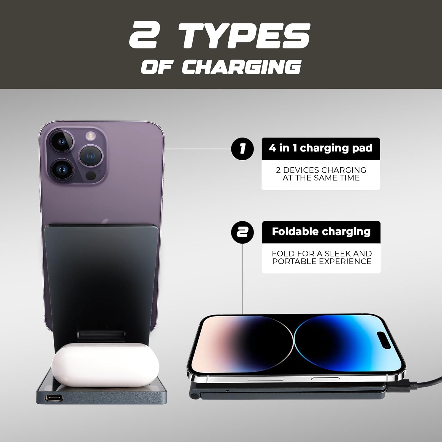 4 in 1 Travel Wireless Charging Station 15W