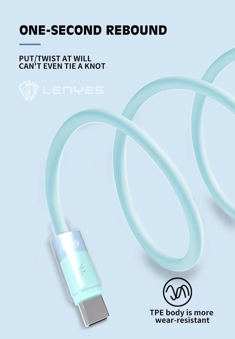 Lenyes Type-C to Type-C 60W Fast Charging Data Cable LC516TC-TC