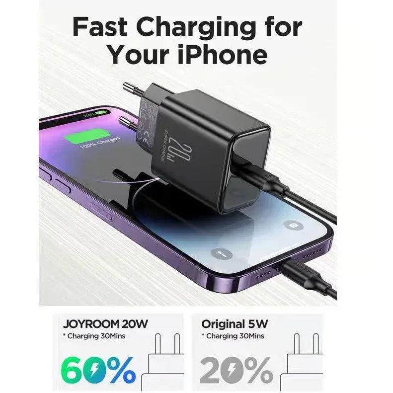 Joyroom Flash Series PD 20W Single-Port Charger JR-TCF06 - Three