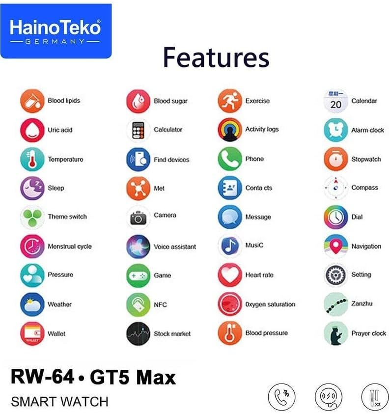 Haino Teko Smart Watch rw-64 Gt5 Max