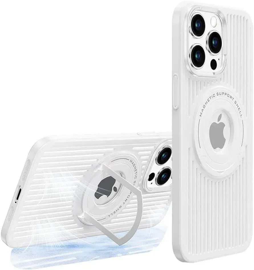 Breathable Magnetic Stand Case iPhone 12 Pro Max - Three
