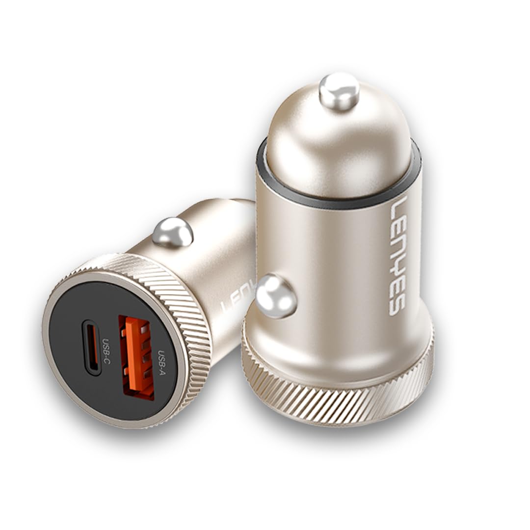 Lenyes 48W PD QC3.0 Dual-Port Mini Car Charger CA57