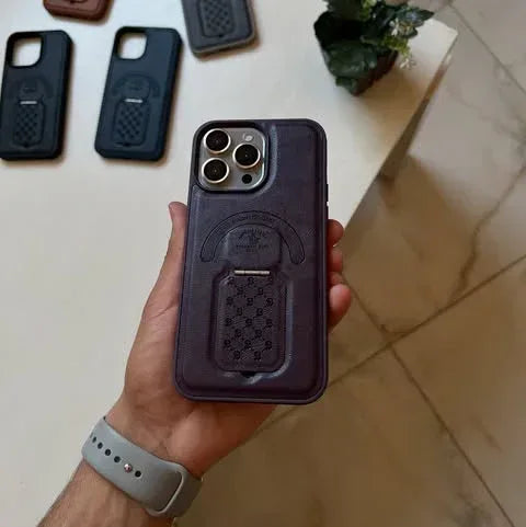 Boston Leather Stand Case iPhone 14 Pro Max - Three