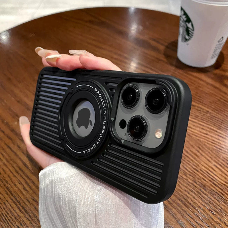 Breathable Magnetic Stand Case iPhone 12 Pro Max