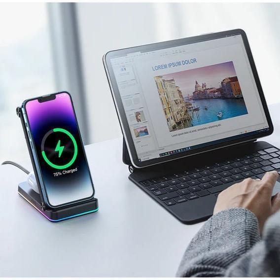 Joyroom 3-in-1 Foldable Wireless Charging Station JR-WQN01 - Three