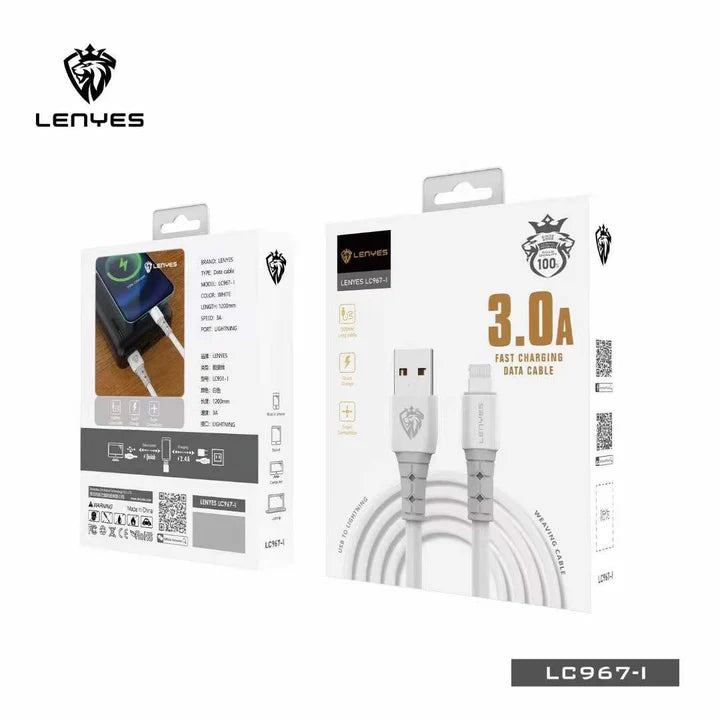 Lenyes USB-A to Lightning 12W Fast Charging Data Cable LC967-I