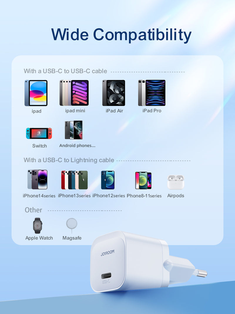 JoyRoom 20W mini Charger PD With Cable JR-TCF02