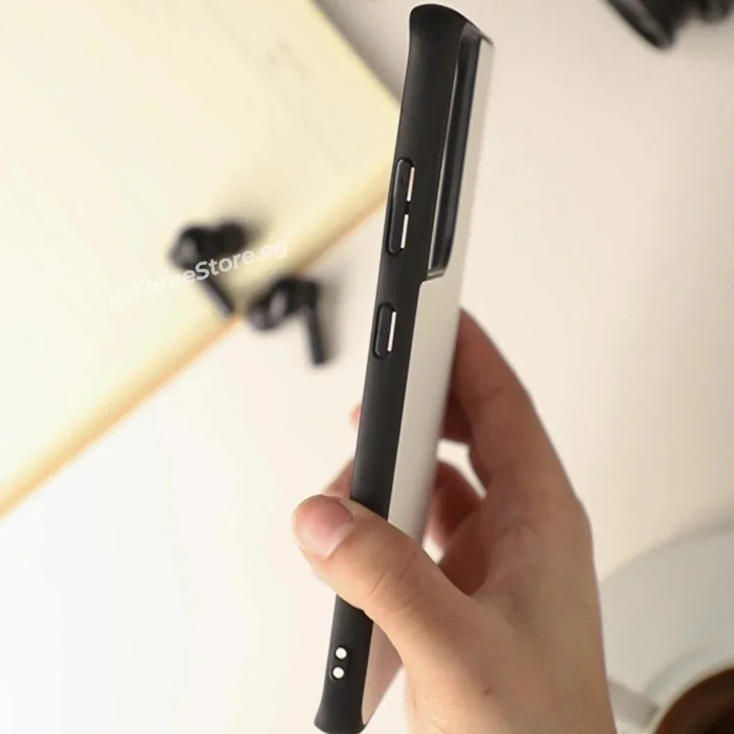 Slim Leather Camera Protection Case Samsung S21 Ultra - Three