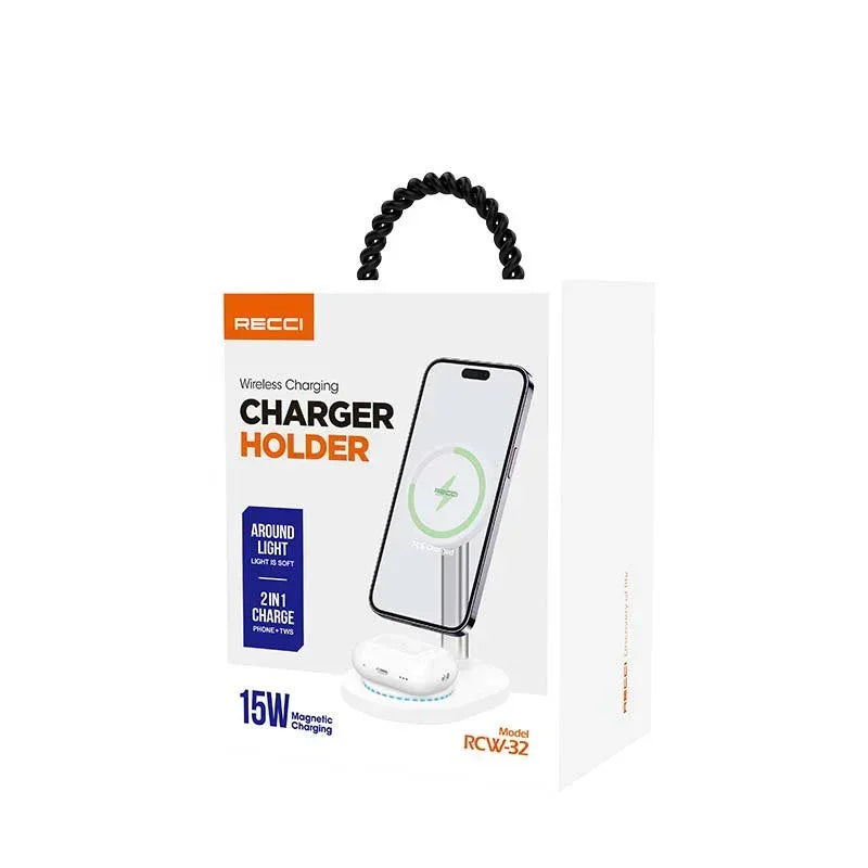 Recci 2 in 1 Wireless Charging Holder RCW-32 - Three