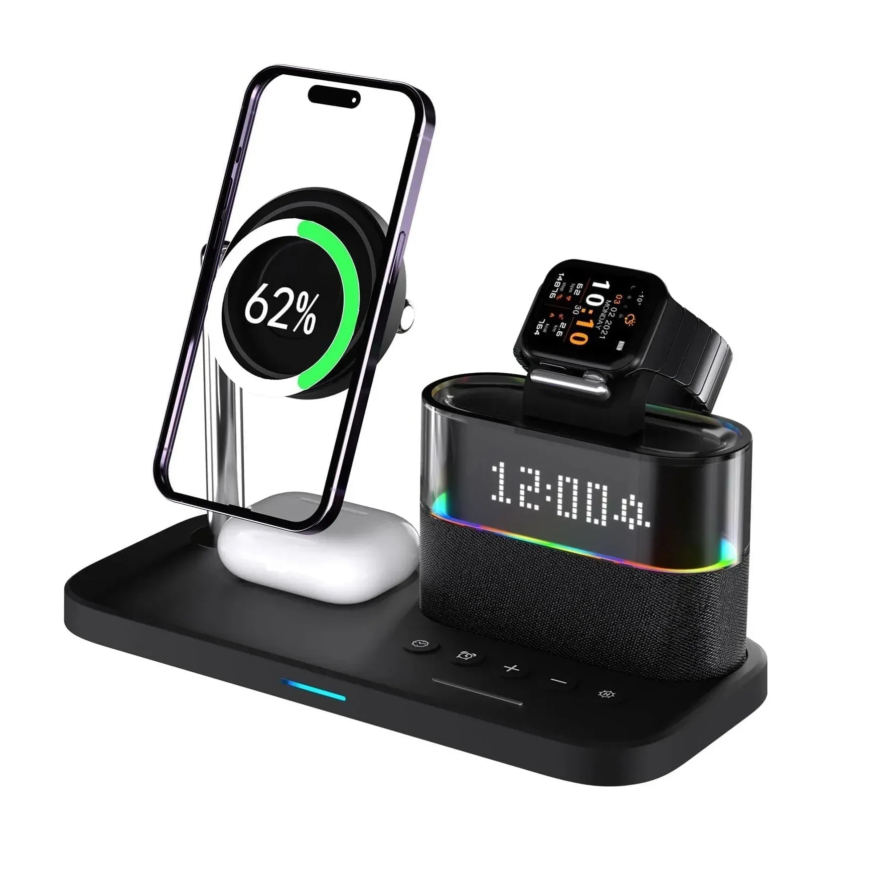 5 in 1 Magnetic Wireless Charging Rgb Station C09 - Three
