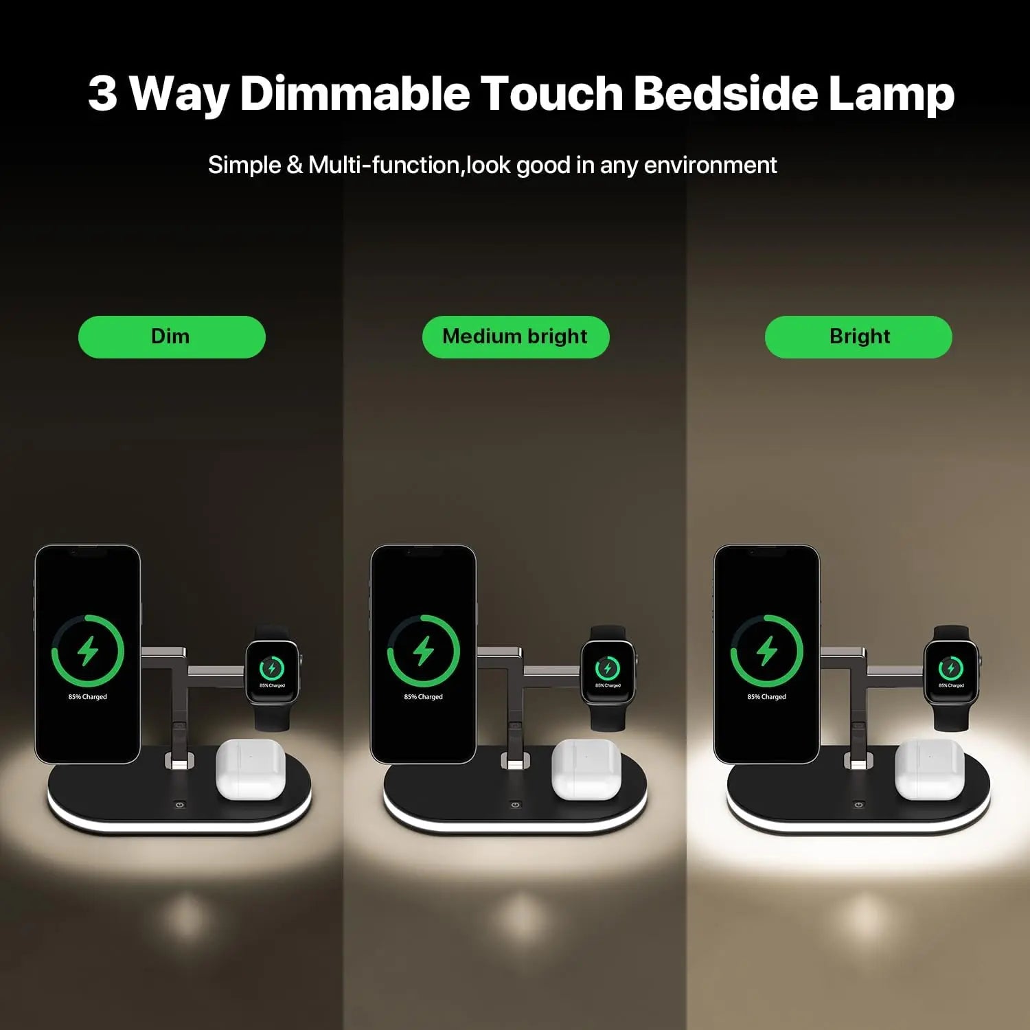 5 in 1 Wireless Charging Station RGB LED