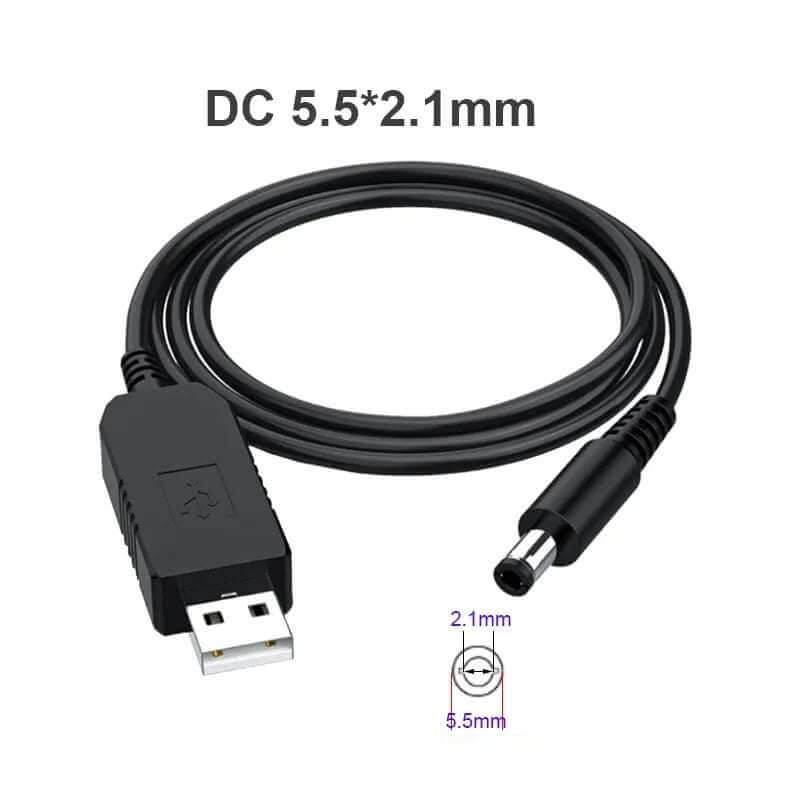 USB DC 5V to 12V Router Cable