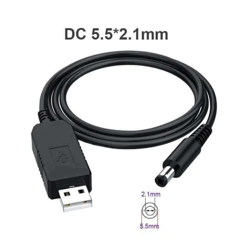 USB DC 5V to 12V Router Cable - Three