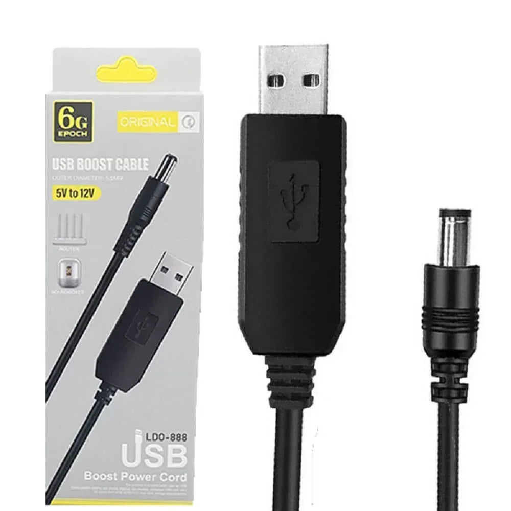 USB DC 5V to 12V Router Cable - Three