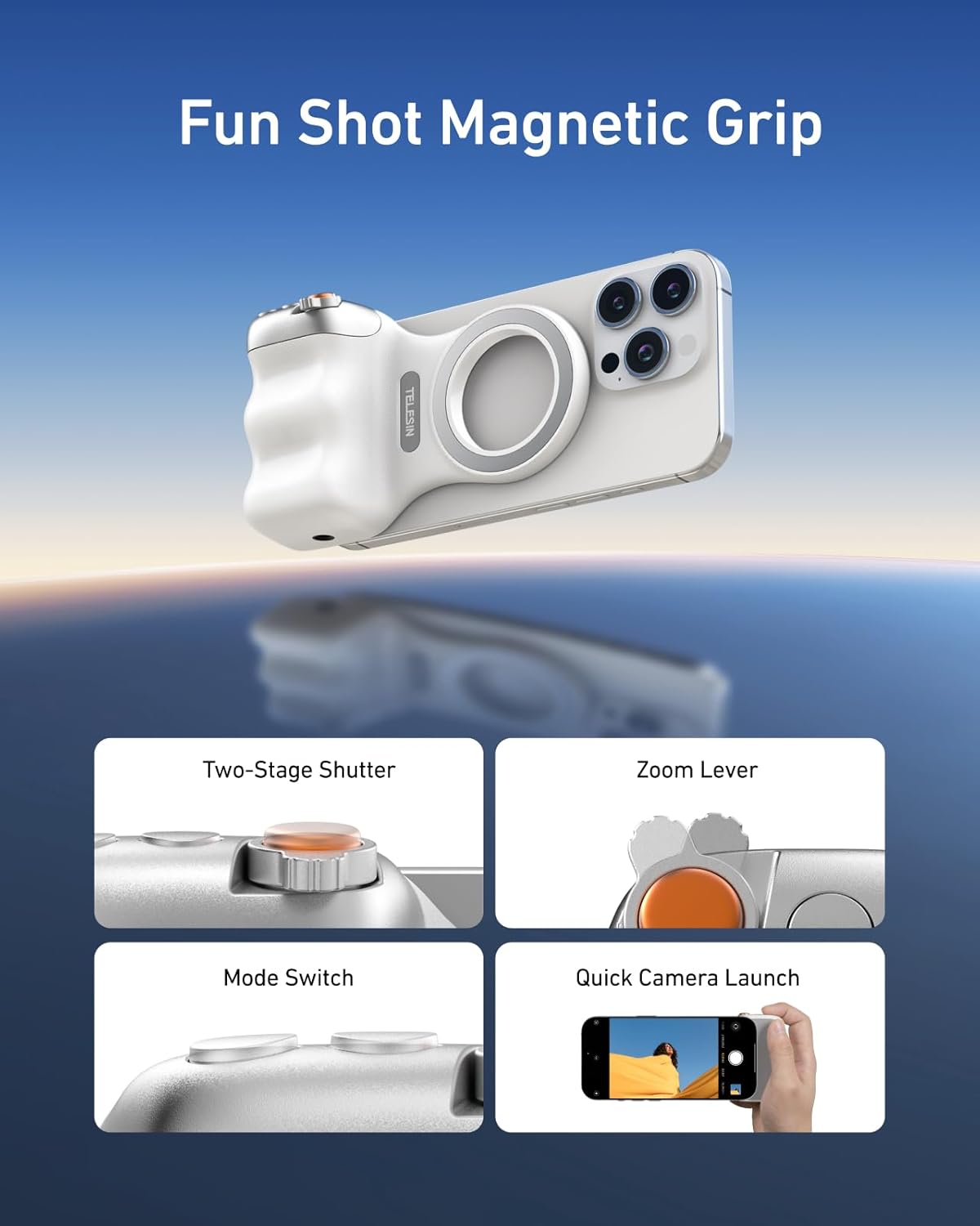 TELESIN Upgraded Magnetic Phone Camera