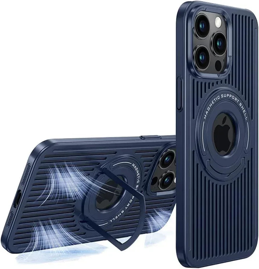 Breathable Magnetic Stand Case iPhone 12 Pro Max - Three