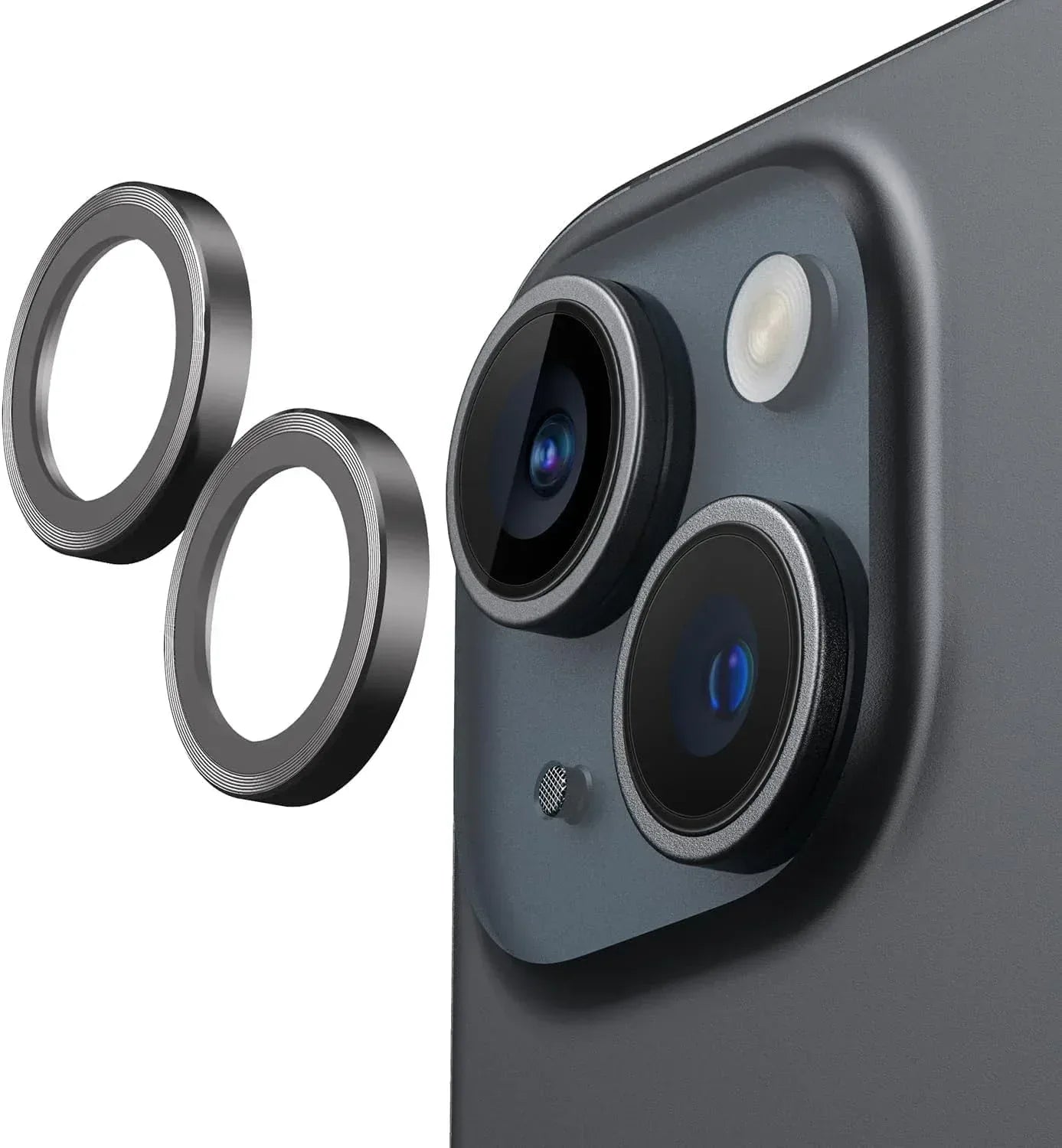 Green Ring Camera Lens Protector iPhone 15 / 15 Plus - Three