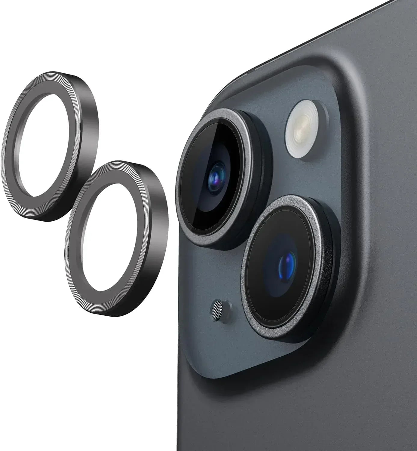 Green Ring Camera Lens Protector iPhone 15 / 15 Plus - Three