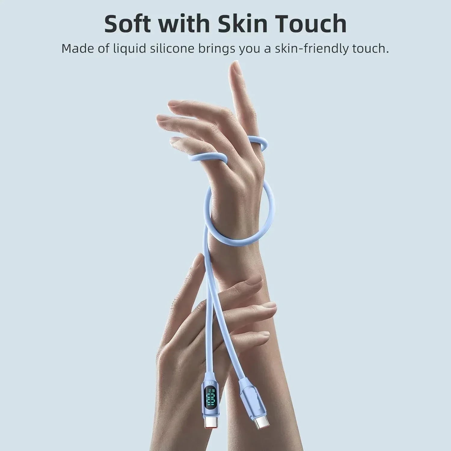 Maxco Silicone Cable Digital Display 100W Type c MS05CC - Three