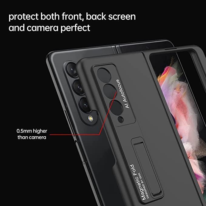 GKK Magnetic Stand Plastic Case Z Fold 3 - Three