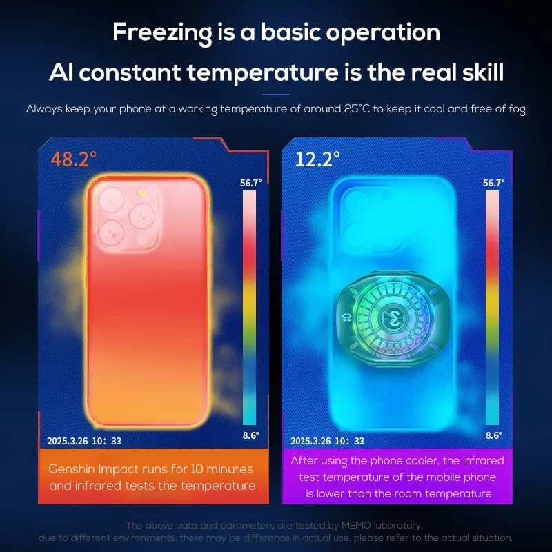 MEMO AI Modes Gaming Cooler with RGB light CX10