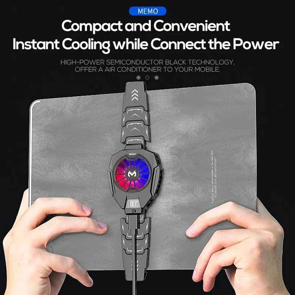 MEMO Gaming Cooler Tablet,iPad,Mobile with RGB light DL05