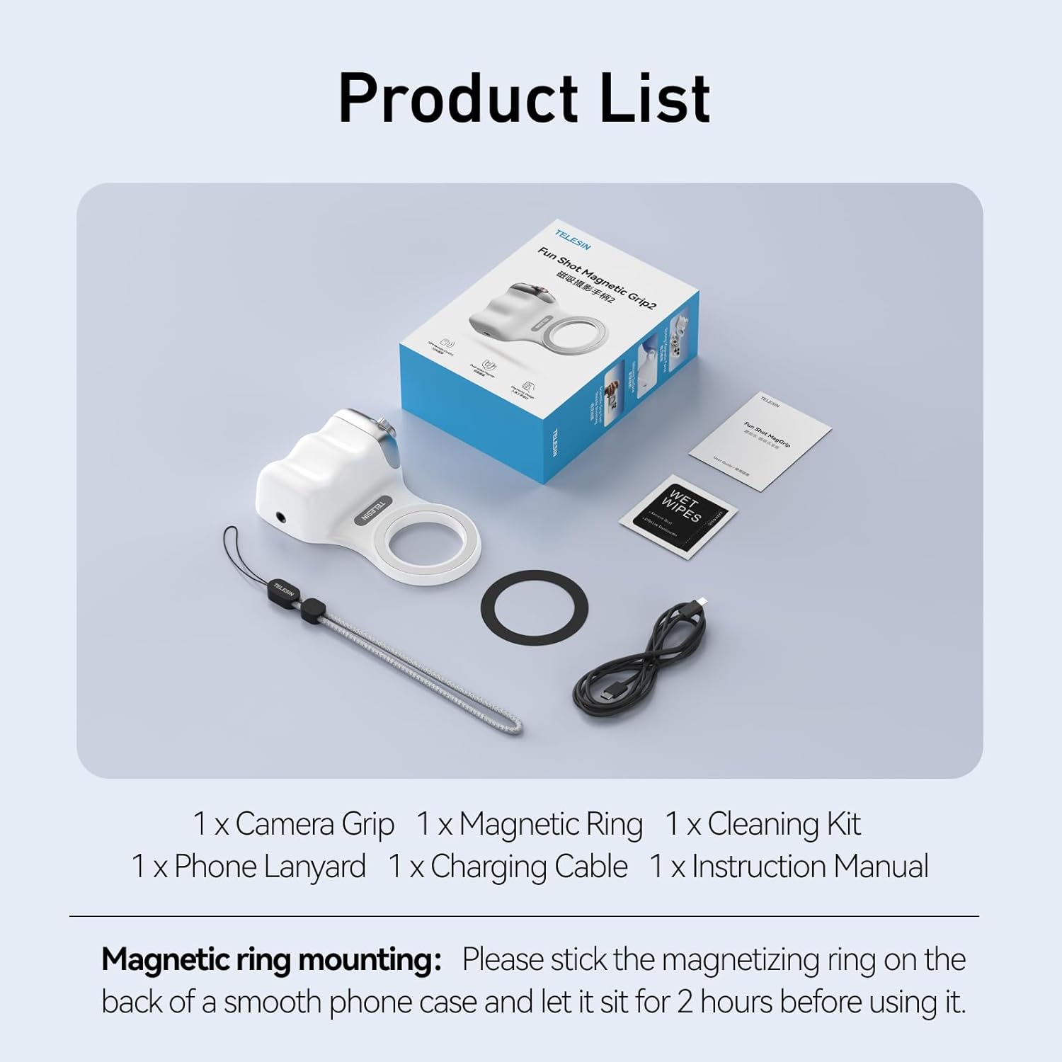 TELESIN Upgraded Magnetic Phone Camera