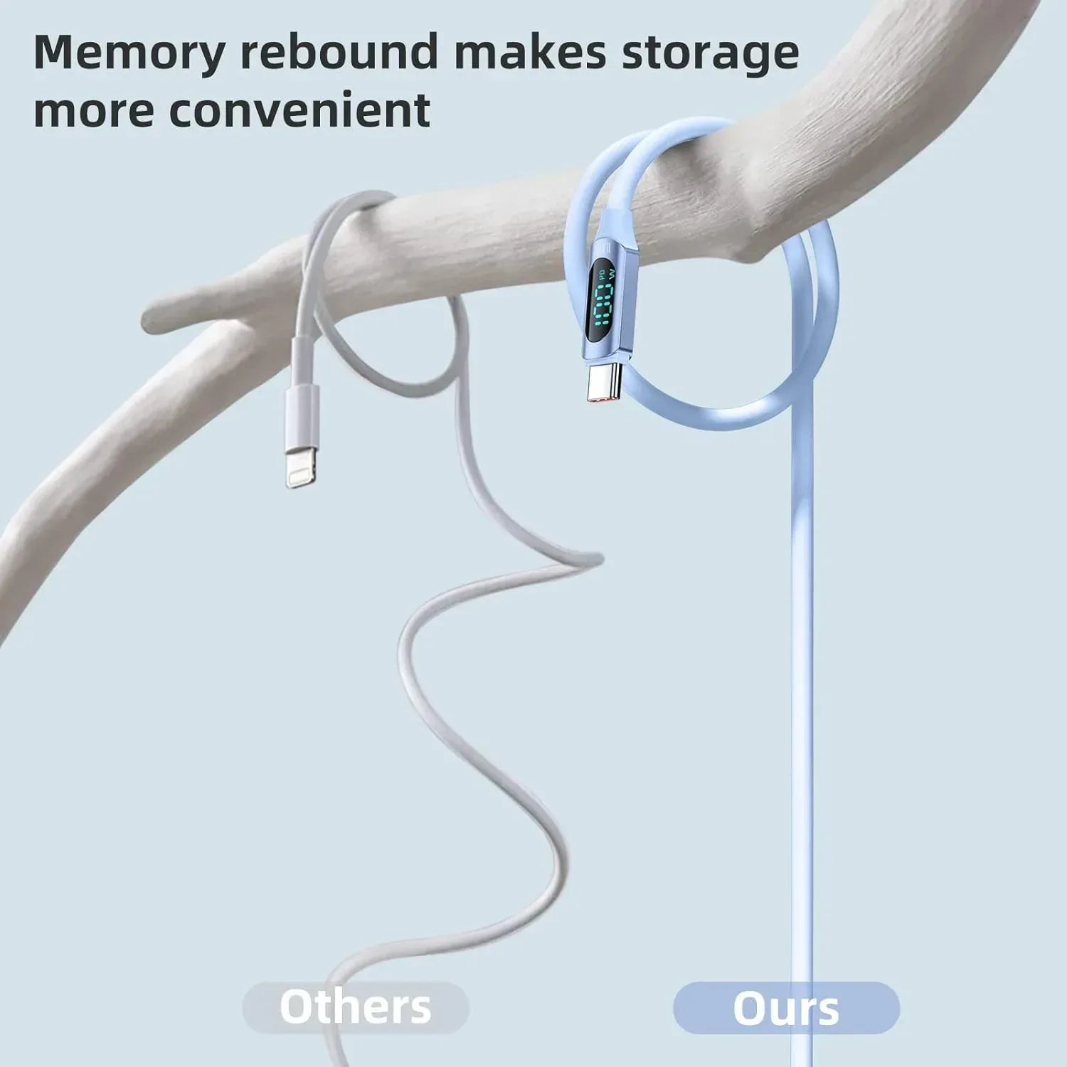 Maxco Silicone Cable Digital Display 100W Type c MS05CC - Three