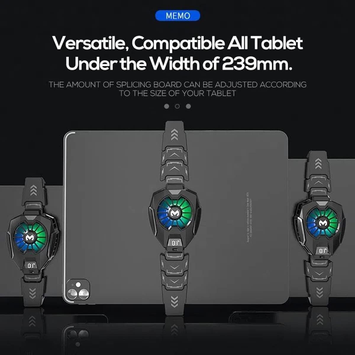 MEMO Gaming Cooler Tablet,iPad,Mobile with RGB light DL05