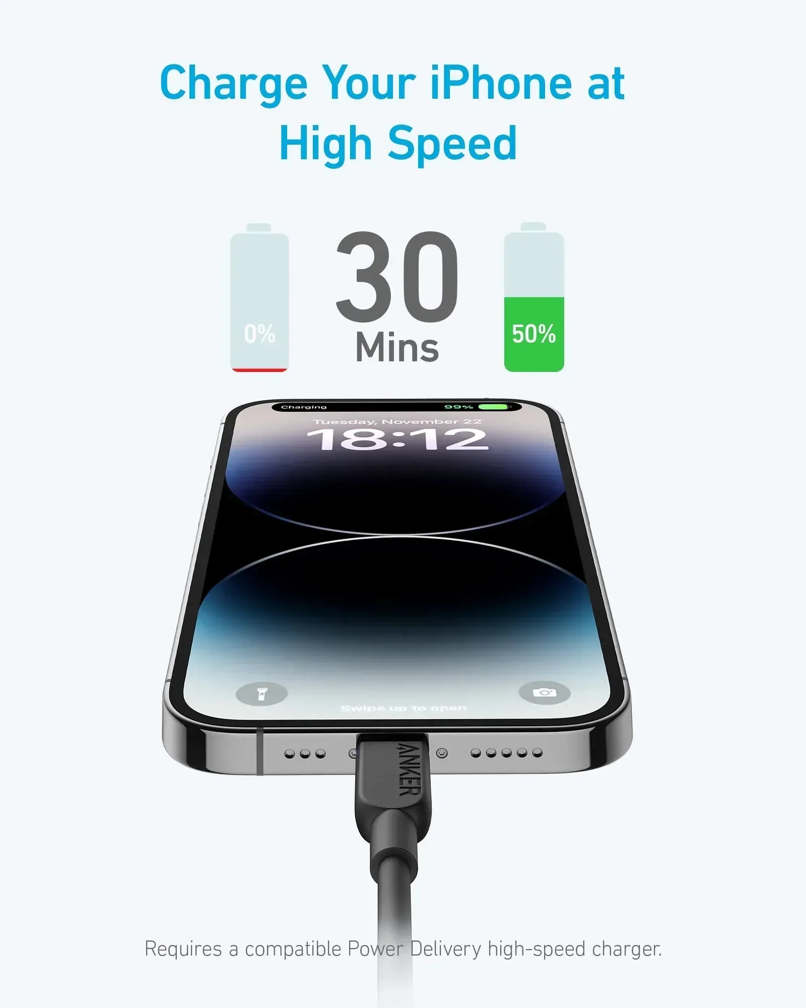 Anker 310 USB-C to Lightning Cable - Three