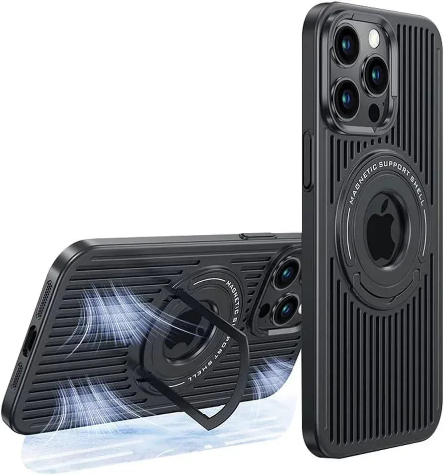 Breathable Magnetic Stand Case iPhone 12 Pro Max - Three