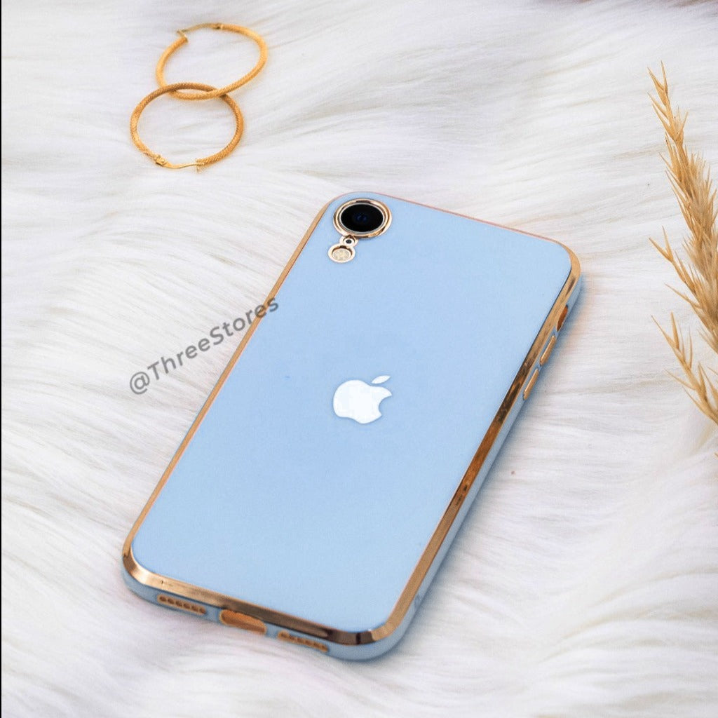 Plating Gold Lens Protection Case iPhone XR
