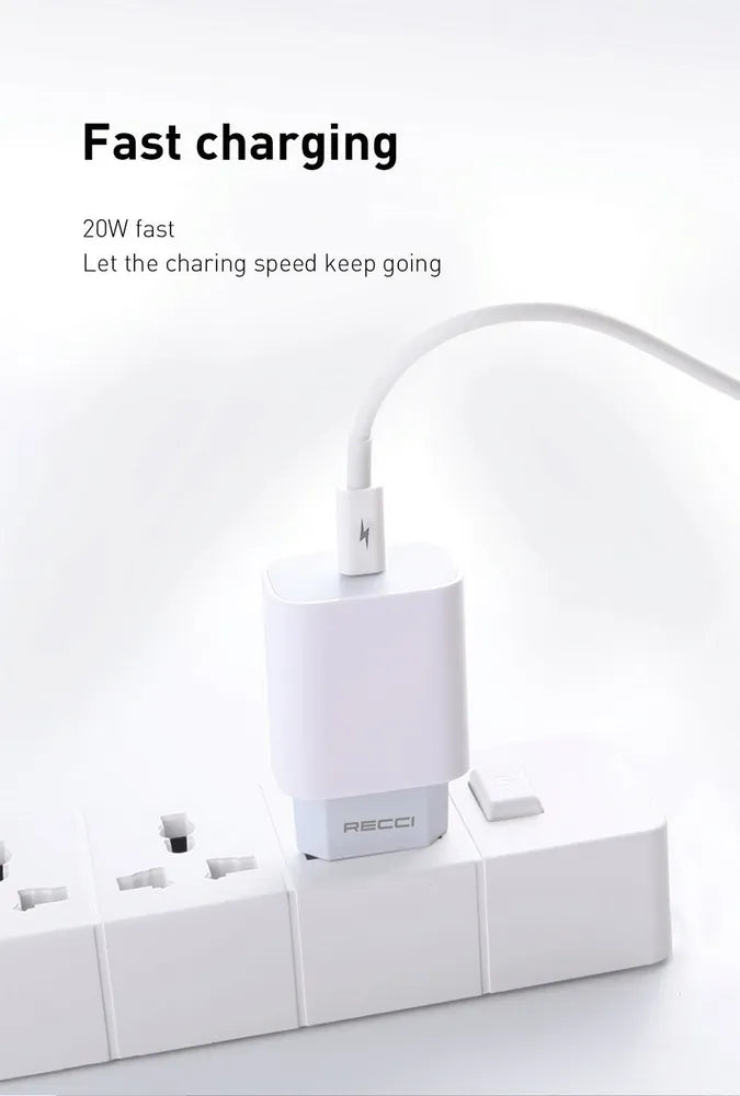 Recci Pd 20W Travel Charger USB-C RCK-16ECL