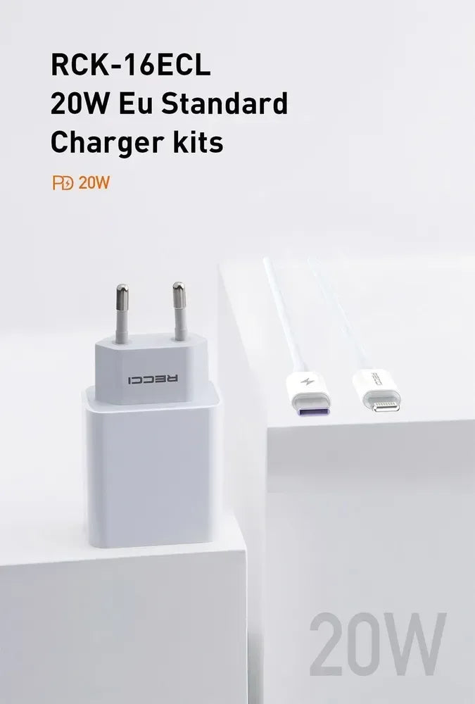 Recci Pd 20W Travel Charger USB-C RCK-16ECL - Three
