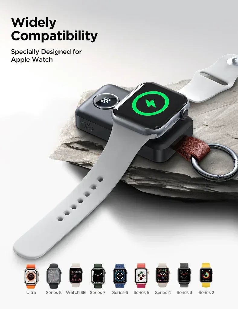 Joyroom 2000mAh Portable Watch Wireless Charger JR-WQW01 - Three