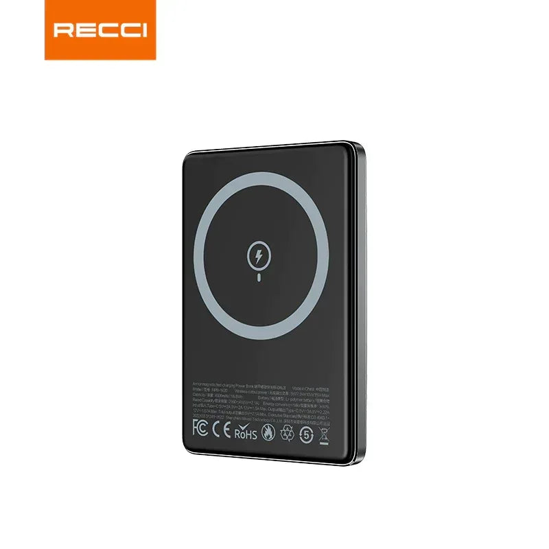 Recci ARMOR 5000mAh Wireless Power Bank RPB-W20 - Three