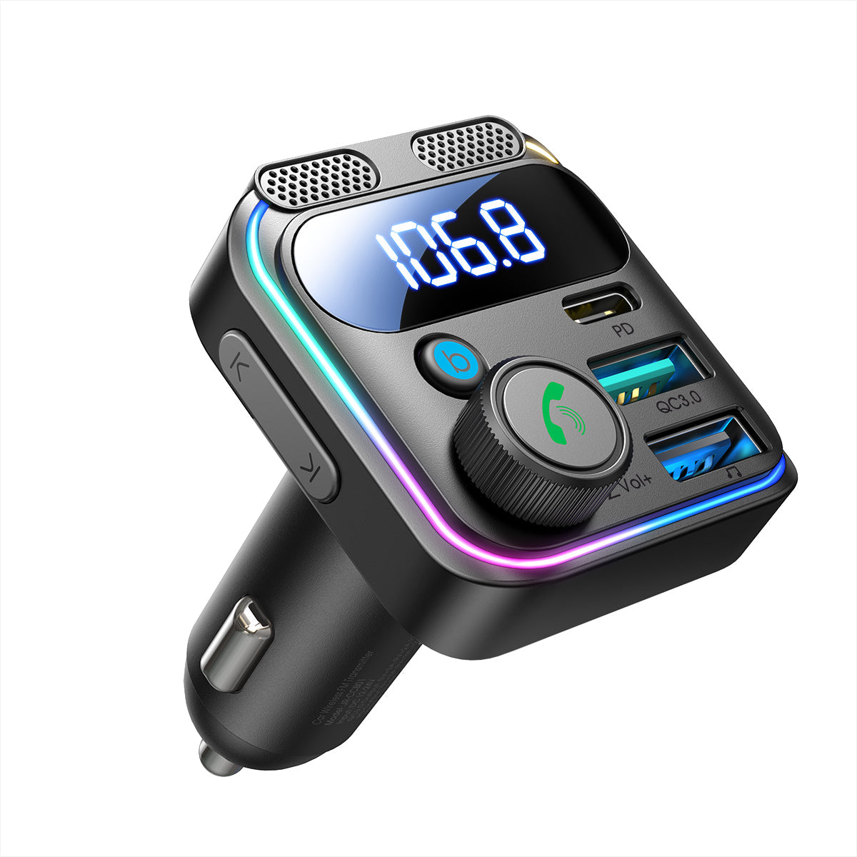 Joyroom 48W Dual-Mic Car Wireless FM Transmitter JR-CCB01