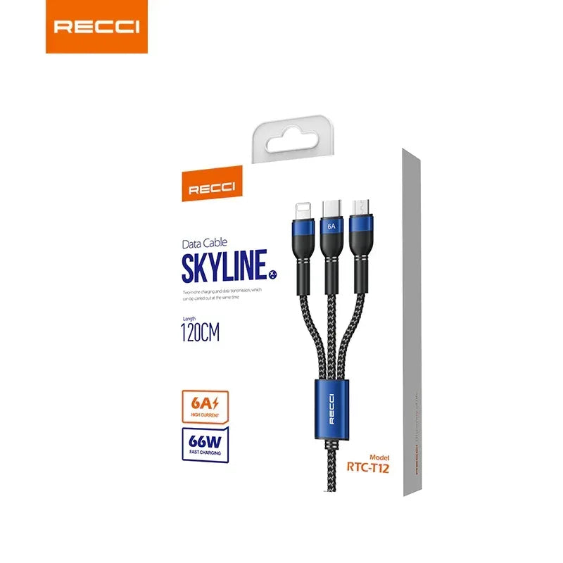 Recci SkyLine 3 in 1 Cable RTC-T12 - Three