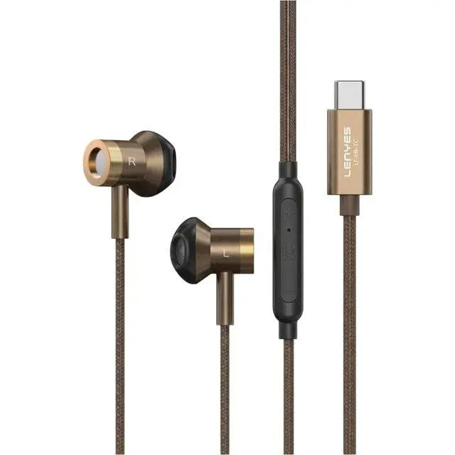Lenyes Type-C HiFi Bass HD Mic Wired Earphones LF109-TC