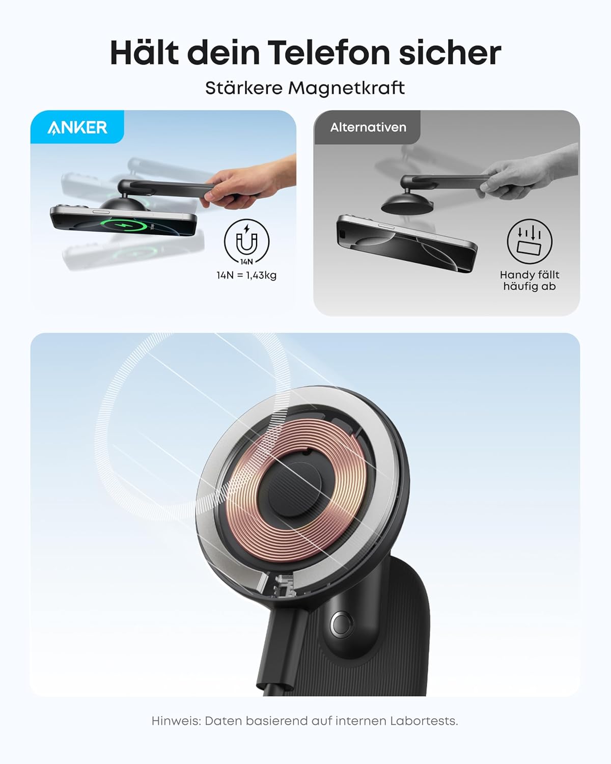 Anker Nano Wireless Car Charger Stand A2216P11