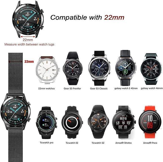 Metal Band Compatible with 20mm Watches - Three