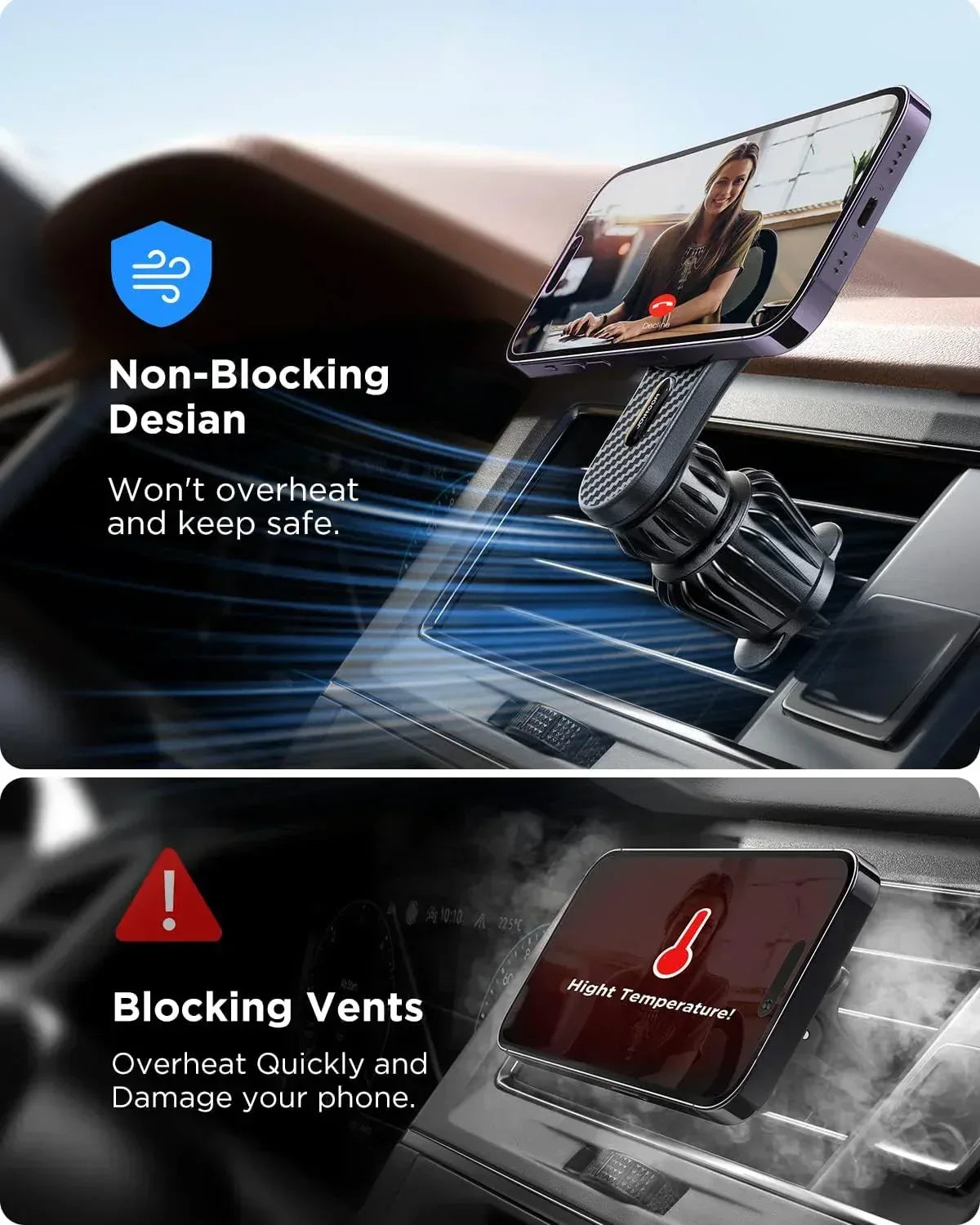 Joyroom Magnetic Car Phone Mount (Air Vent) JR-ZS355 - Three