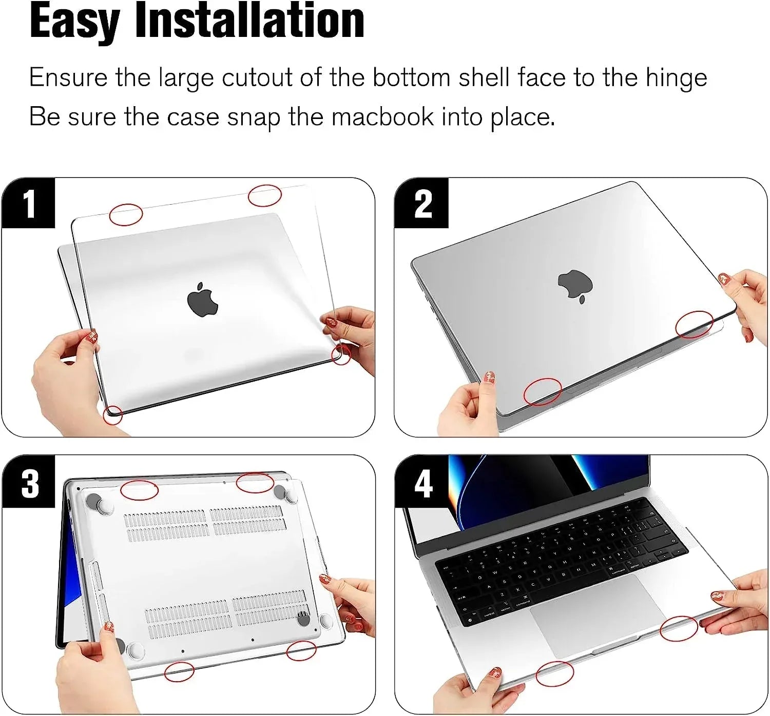 Hard Shell Transparent Case Macbook Pro 14.2 - Three
