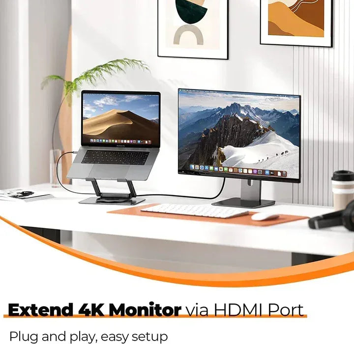 Lanex 6 IN 1 Dock Station for laptop and MacBook LH11 - Three