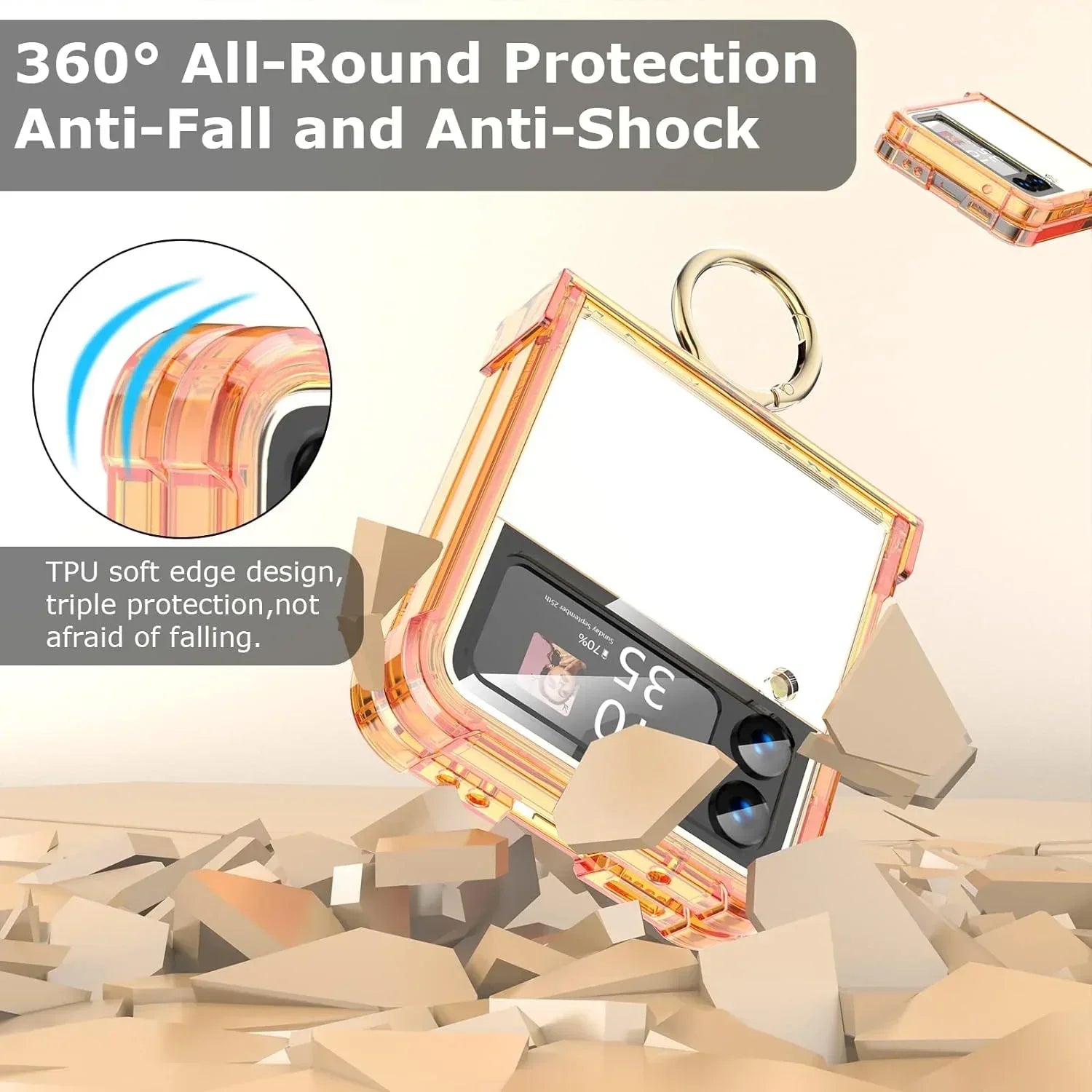 Gkk Transparent Ring Case Flip 3 - Three