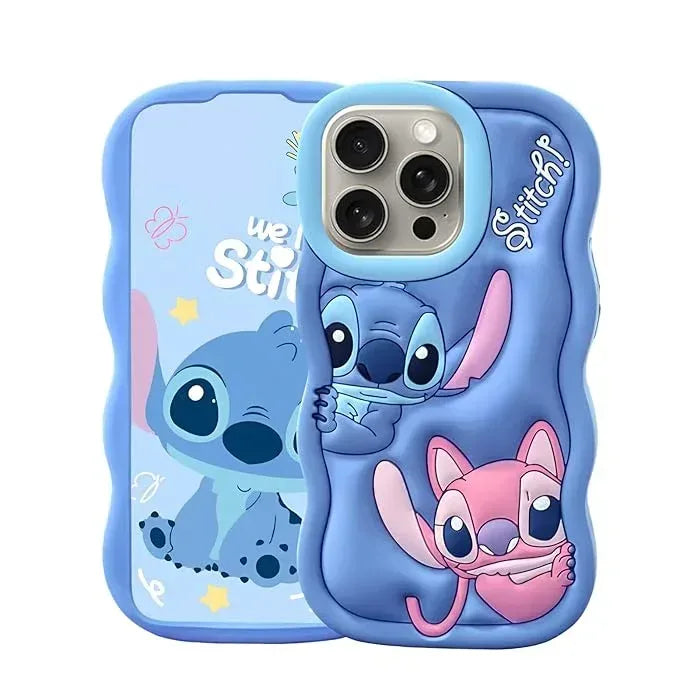 Stitch Silicone Case iPhone 15 Pro - Three