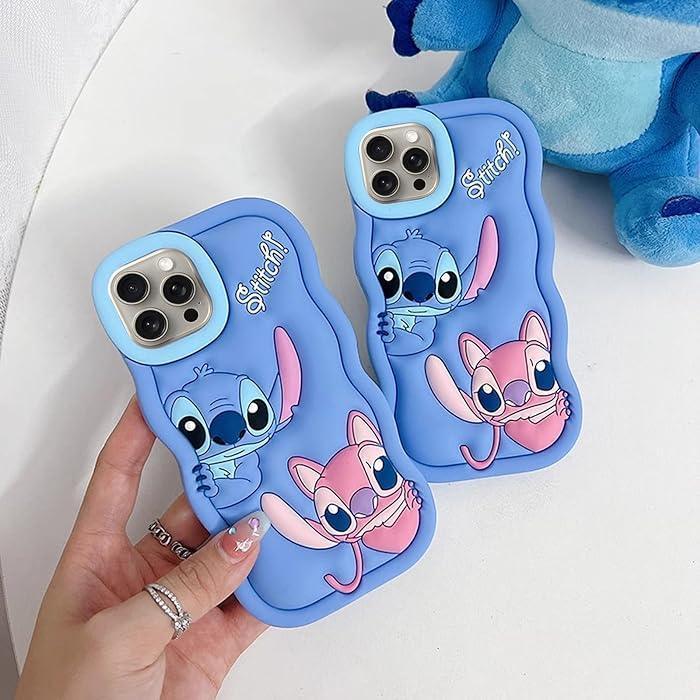 Stitch Silicone Case iPhone 15 Pro Max - Three