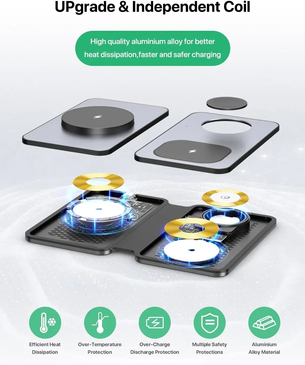 3 in 1 magnetic wireless charger T5 - Three