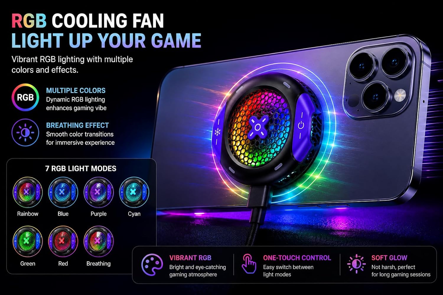 LISEN RGB Magnetic Gaming Cooler CX03